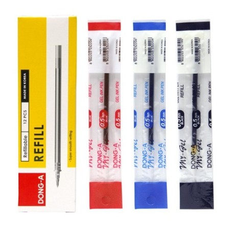 Dong-a My Gel 0.5mm Siyah Jel Kalem Yedeği 12'li paket