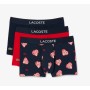 Lacoste Erkek Desenli 3'lü Renkli Boxer 5H0874.9FQ