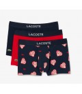 Lacoste Erkek Desenli 3'lü Renkli Boxer 5H0874.9FQ