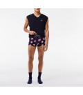 Lacoste Erkek Desenli 3'lü Renkli Boxer 5H0874.9FQ