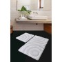 Chilai Home Wave Beyaz 2Li Set Banyo Halısı Akrilik