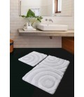 Chilai Home Wave Beyaz 2Li Set Banyo Halısı Akrilik