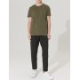 Altınyıldız Classics Slim Fit Dar Kesim Bisiklet Yaka %100 Pamuk Kısa Kollu Logolu Haki Tişört 4A4823200050HAK