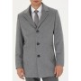 Pierre Cardin Gri Yün Karışımlı Ekstra Slim Fit Kaşe Kaban G021SZ0KS.000.1668744.VR046