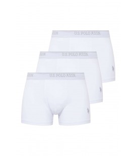 U.S. Polo Assn. Erkek Beyaz 3 Lü Boxer