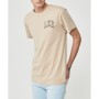 Lee Regular Fit Normal Kesim %100 Pamuk Bisiklet Yaka Bej Tişört LV10FQUQ