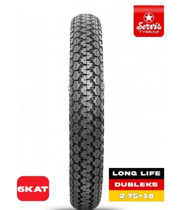 SERVİS TYRES 2.75/18 Dış Lastik Tube Type 6 Kat Long Life