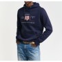 GANT Erkek Lacivert Regular Fit Kapüşonlu Logolu Sweatshirt 2047082.433