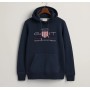 GANT Erkek Lacivert Regular Fit Kapüşonlu Logolu Sweatshirt 2047082.433