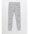 LCW DREAM Gri Beli Lastikli Desenli Kadın Jogger Pijama Altı S32719Z8 - CT3