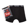 Supreme Hanes Tagless Siyah Erkek Boxer Briefs