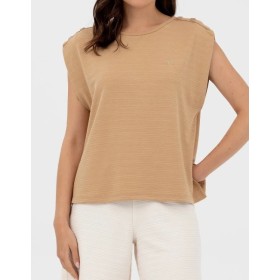 U.S. Polo Assn. Kadın Camel O Yaka Regular Fit T-Shirt 1576405