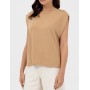 U.S. Polo Assn. Kadın Camel O Yaka Regular Fit T-Shirt 1576405
