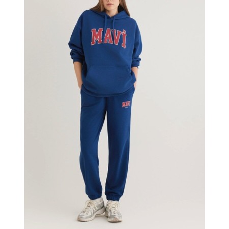 Mavi Kadın Mavi Logo Baskılı Kapüşonlu Lacivert Sweatshirt 1600361-82625