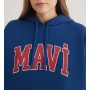 Mavi Kadın Mavi Logo Baskılı Kapüşonlu Lacivert Sweatshirt 1600361-82625