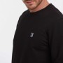 Hatemoğlu Siyah Regular Fit Pamuklu Bisiklet Yaka Sweatshirt 34133022A001