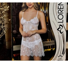 Lorenza Sattens Dantelli Fantazi Gecelik Takım Beyaz 99352