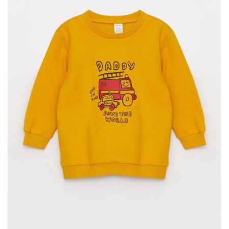 LC WAIKIKI Bisiklet Yaka Baskılı Erkek Çocuk Sweatshirt W3BG77Z1 - KG0