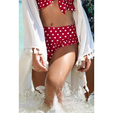 Penti Puantiyeli Audrey Frill Top Fırfırlı Etekli Bikini Takımı