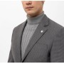 SÜVARİ Antrasit Slim Fit Armürlü Mono Yaka 6 Drop Ceket CT2021600315