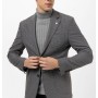 SÜVARİ Antrasit Slim Fit Armürlü Mono Yaka 6 Drop Ceket CT2021600315