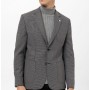SÜVARİ Antrasit Slim Fit Armürlü Mono Yaka 6 Drop Ceket CT2021600315