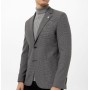 SÜVARİ Antrasit Slim Fit Armürlü Mono Yaka 6 Drop Ceket CT2021600315