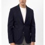 SÜVARİ Lacivert Slim Fit Armürlü Sivri Yaka 6 Drop Ceket CT2021600309