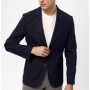 SÜVARİ Lacivert Slim Fit Armürlü Sivri Yaka 6 Drop Ceket CT2021600309
