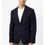 SÜVARİ Lacivert Slim Fit Armürlü Sivri Yaka 6 Drop Ceket CT2021600309
