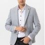 SÜVARİ Süvari Dar Kesim 6 Drop Gri Desenli Tek Ceket CT2021600358