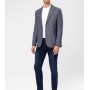 SÜVARİ Lacivert Slim Fit Armürlü Sivri Yaka 6 Drop Ceket CT2021600300