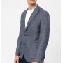 SÜVARİ Lacivert Slim Fit Armürlü Sivri Yaka 6 Drop Ceket CT2021600300