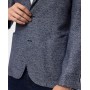 SÜVARİ Lacivert Slim Fit Armürlü Sivri Yaka 6 Drop Ceket CT2021600300