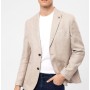 SÜVARİ Bej Slim Fit Armürlü Sivri Yaka 6 Drop Ceket CT2021600293