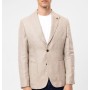 SÜVARİ Bej Slim Fit Armürlü Sivri Yaka 6 Drop Ceket CT2021600293