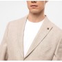 SÜVARİ Bej Slim Fit Armürlü Sivri Yaka 6 Drop Ceket CT2021600293