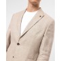 SÜVARİ Bej Slim Fit Armürlü Sivri Yaka 6 Drop Ceket CT2021600293