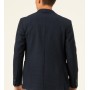 SÜVARİ Parlament Mavi Slim Fit Armürlü Mono Yaka 6 Drop Ceket CT2021600229