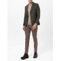 SÜVARİ Koyu Haki Slim Fit Armürlü Mono Yaka 6 Drop Ceket CT2021600339