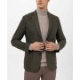 SÜVARİ Koyu Haki Slim Fit Armürlü Mono Yaka 6 Drop Ceket CT2021600339