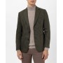 SÜVARİ Koyu Haki Slim Fit Armürlü Mono Yaka 6 Drop Ceket CT2021600339