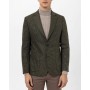 SÜVARİ Koyu Haki Slim Fit Armürlü Mono Yaka 6 Drop Ceket CT2021600339