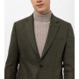 SÜVARİ Koyu Haki Slim Fit Armürlü Mono Yaka 6 Drop Ceket CT2021600339