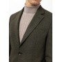 SÜVARİ Koyu Haki Slim Fit Armürlü Mono Yaka 6 Drop Ceket CT2021600339