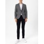 Süvari Siyah Slim Fit Armürlü Sivri Yaka 6 Drop Ceket CT2004800240