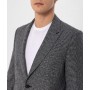 Süvari Siyah Slim Fit Armürlü Sivri Yaka 6 Drop Ceket CT2004800240