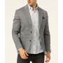 Süvari Lacivert Slim Fit Armürlü Mono Yaka 6 Drop Ceket CT2021600247