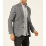 Süvari Lacivert Slim Fit Armürlü Mono Yaka 6 Drop Ceket CT2021600247