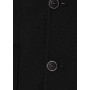 Süvari Siyah Slim Fit Armürlü Mono Yaka 6 Drop Ceket CT2021600288